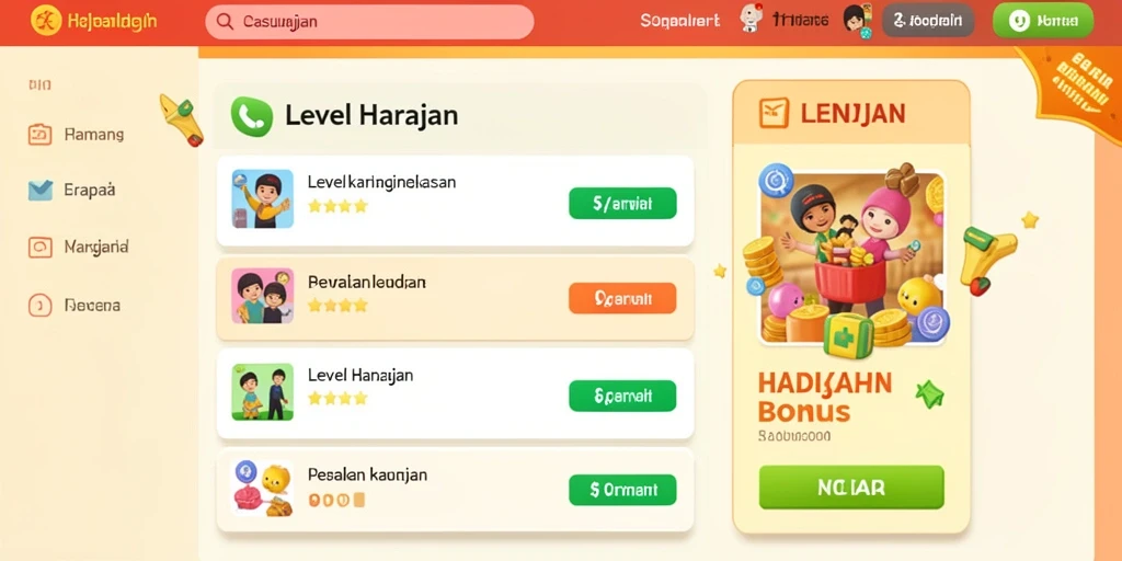 Screenshot memperlihatkan tantangan harian yang bisa diikuti pemain.