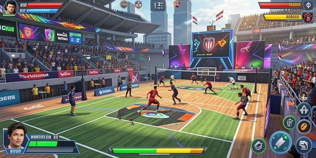 Gambar memperlihatkan mode multiplayer yang seru bersama teman.